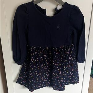 GAP Dark Blue Dress with Floral Design